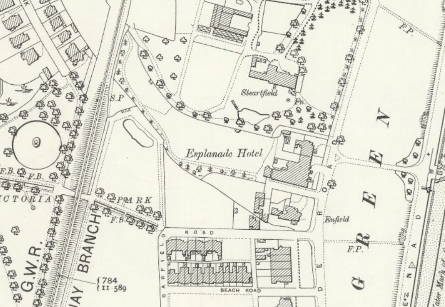 Paignton - Esplanade Hotel : Map credit National Library of Scotland